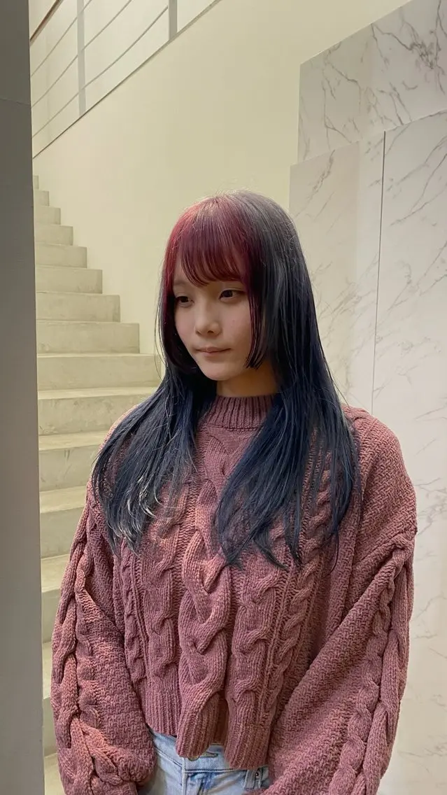 ロング マツザキ マナトのヘアスタイル