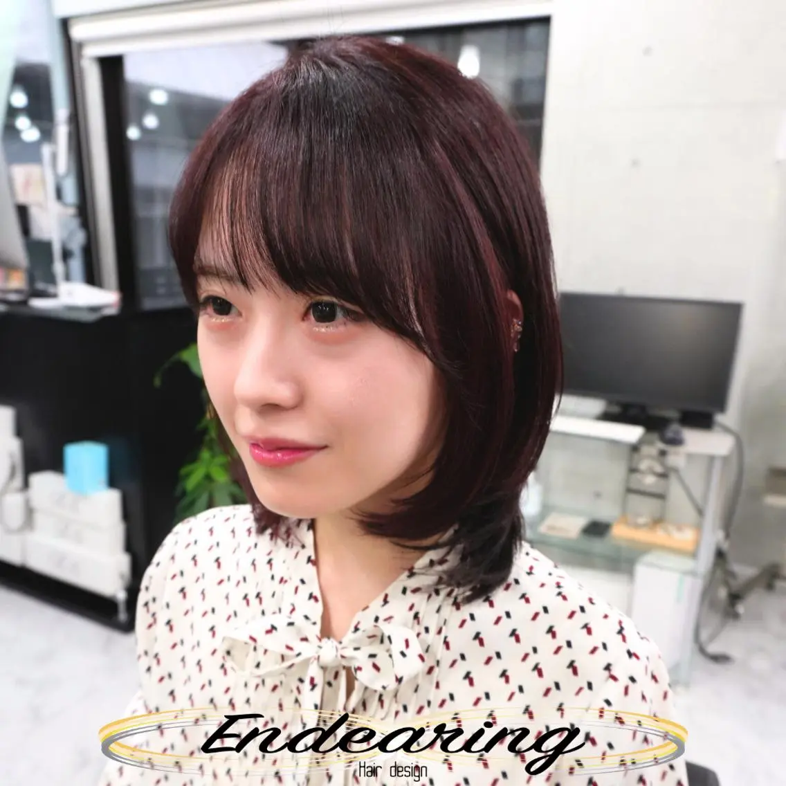 ミディアム レイヤーカット ウルフカット カット ヘアカラー Endearing 銀座/レイヤーカットのヘアスタイル