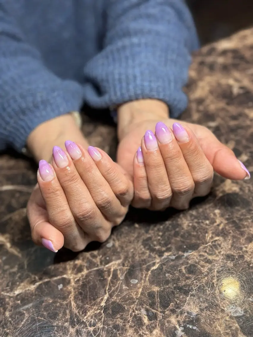 ネイル グラデーション パープル ハンドネイル 三条河原町IROHA NAIL Mihoのネイルデザイン