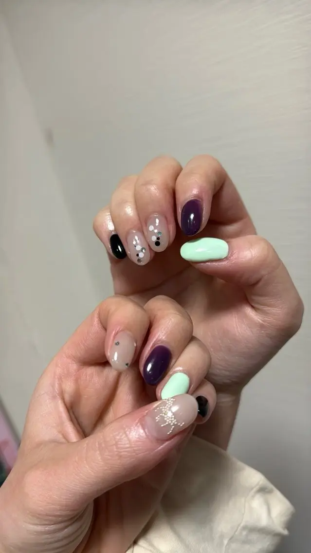 ネイル フラッシュネイル フラッシュマグ フットネイル フレンチネイル 韓国ネイル ハンドネイル SAKU nail 作島茜のネイルデザイン