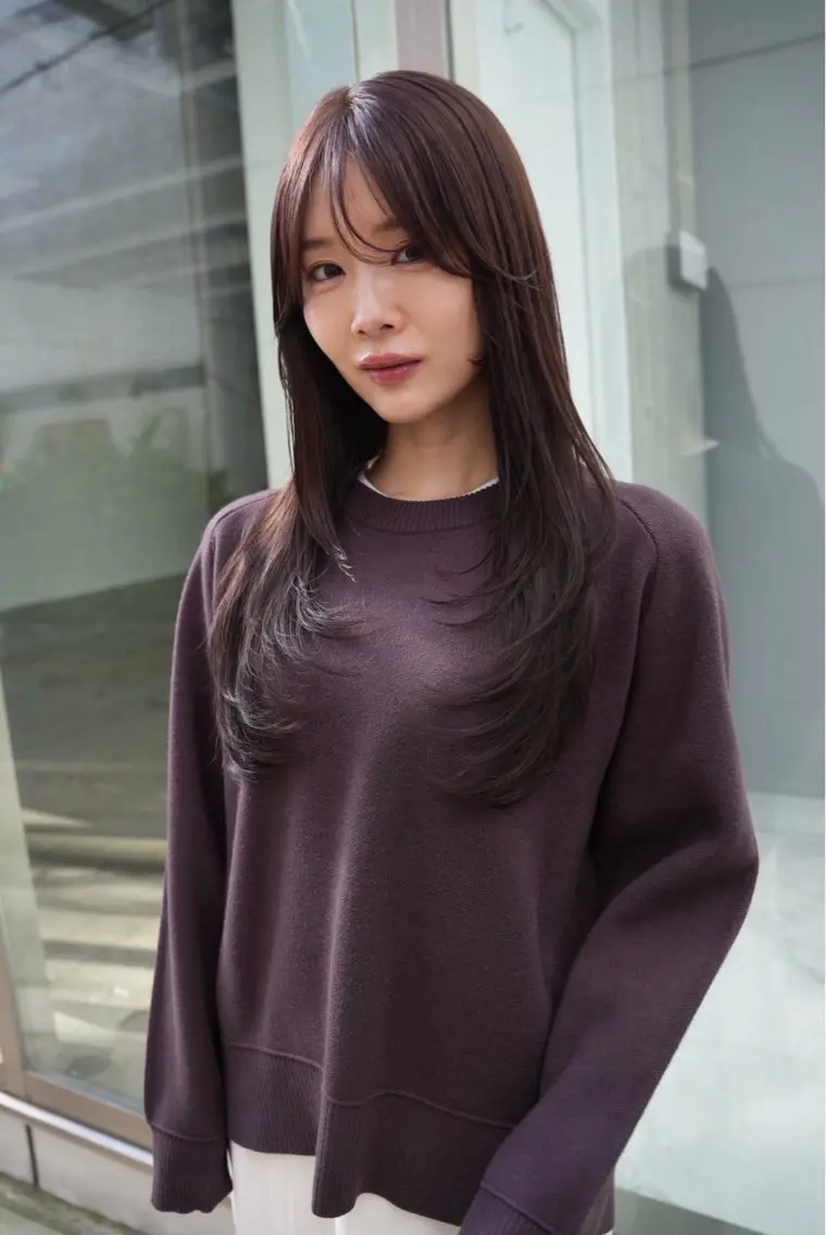 ロング ヘアカラー トリートメント 🖱️透明感カラー ×髪質改善Rikyuのヘアスタイル