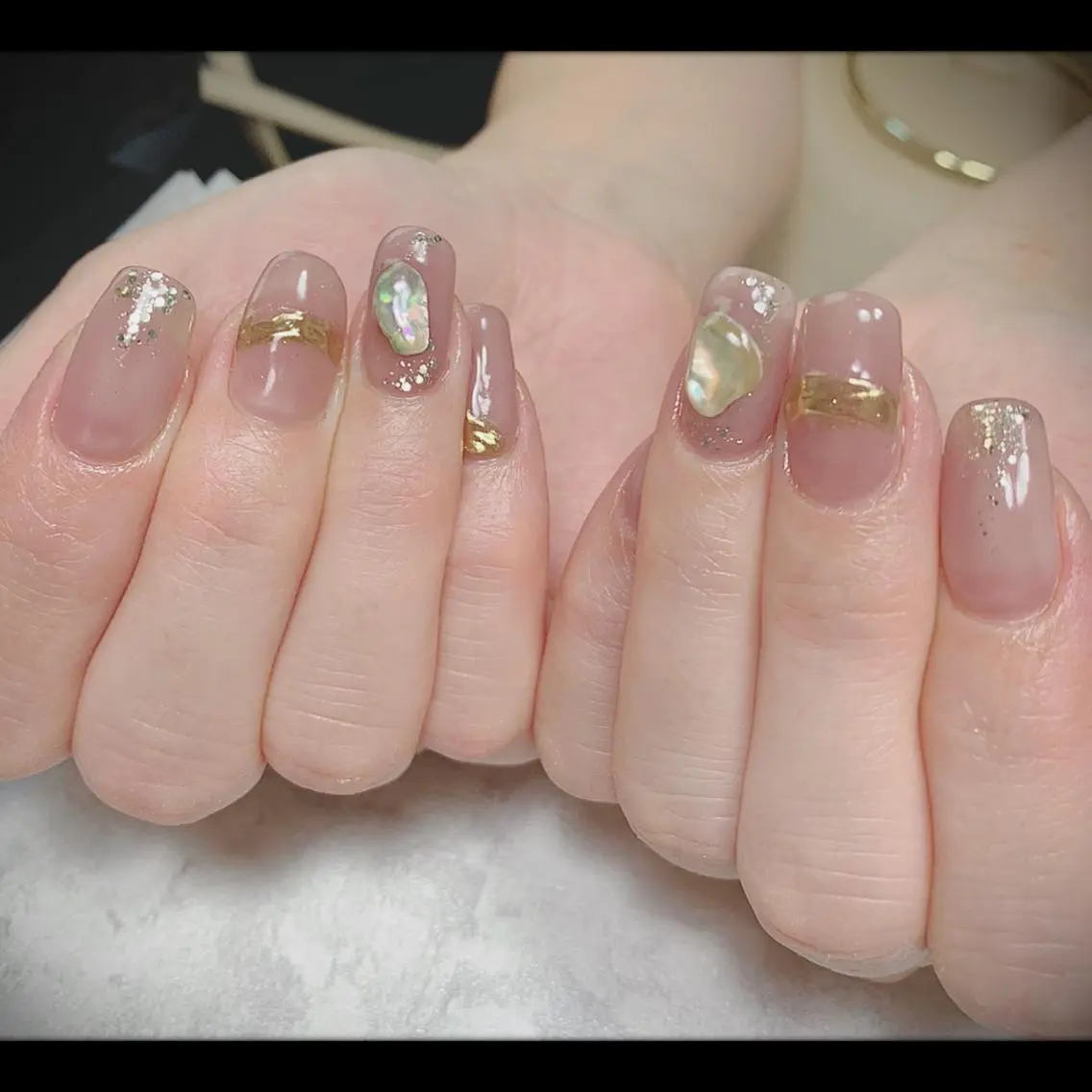 ネイル ミラーネイル ニュアンスネイル ハンドネイル M nail 市原市ちはら台のネイルデザイン
