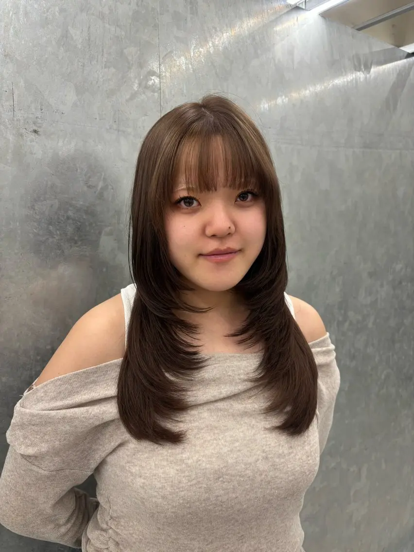 ロング レイヤーカット 【レイヤー/ツヤ髪】 ほらぐちるい🍒のヘアスタイル