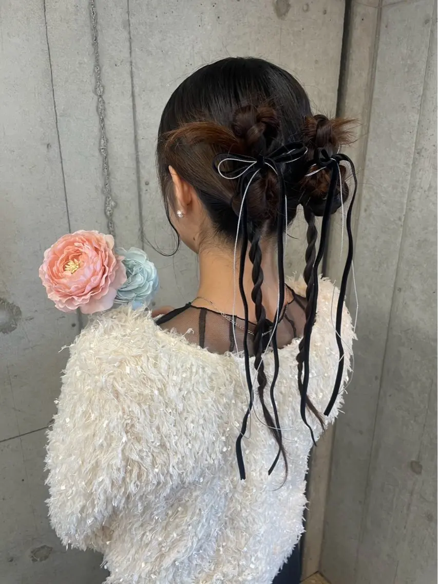 ロング ヘアアレンジ ヘアセット 美髪× ヘアセット✨Araiのヘアスタイル