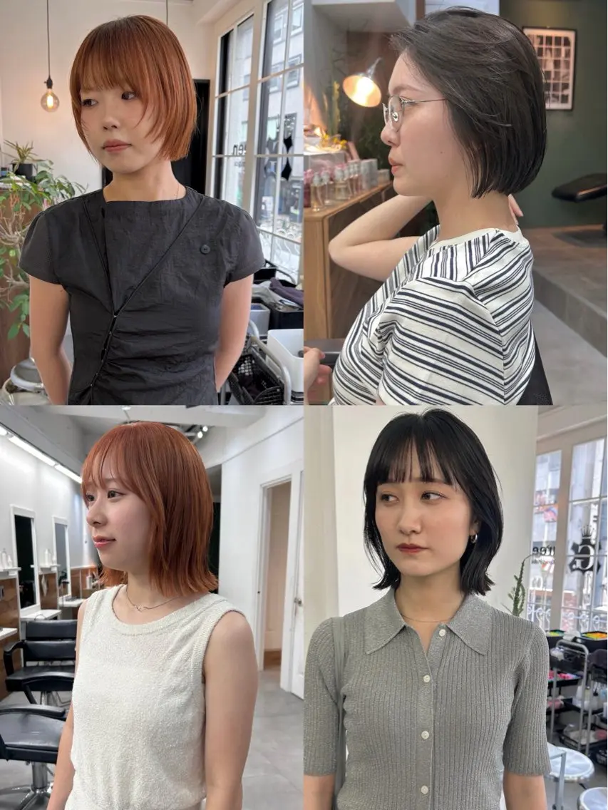 ミディアム カラー カット ヘアカラー トリートメント レイヤーボブ/ 艶カラー/サナ🌼のヘアスタイル