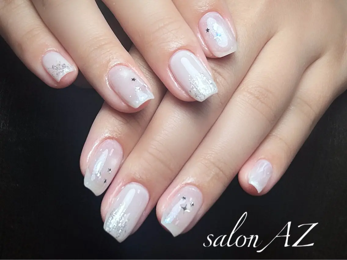 ネイル アートネイル フレンチネイル マグネットネイル ニュアンスネイル オフィスネイル ハンドネイル salon AZのネイルデザイン
