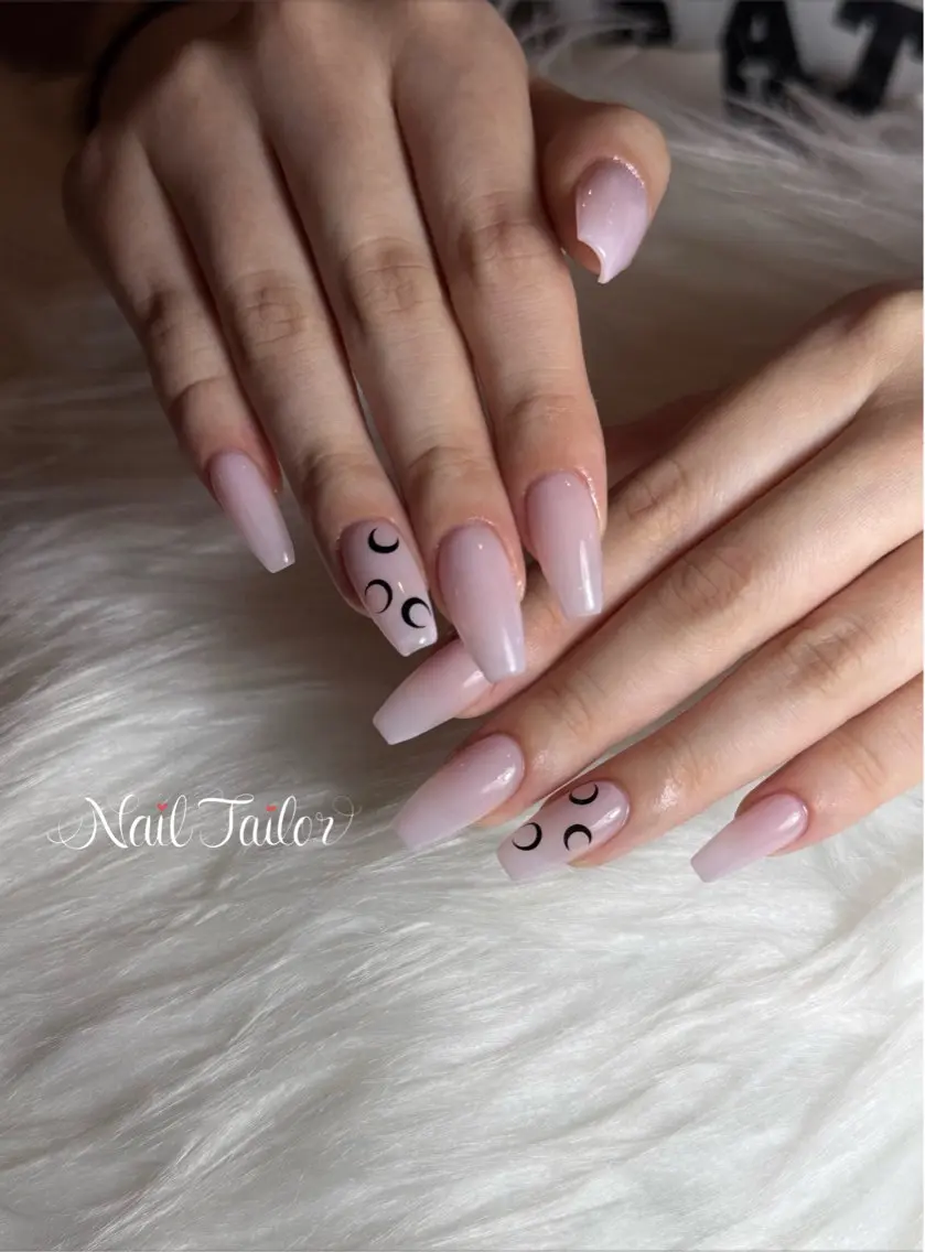 ネイル 長さ出し ロングネイル オフィスネイル ピンク ハンドネイル NailTailor ネイルテイラーのネイルデザイン