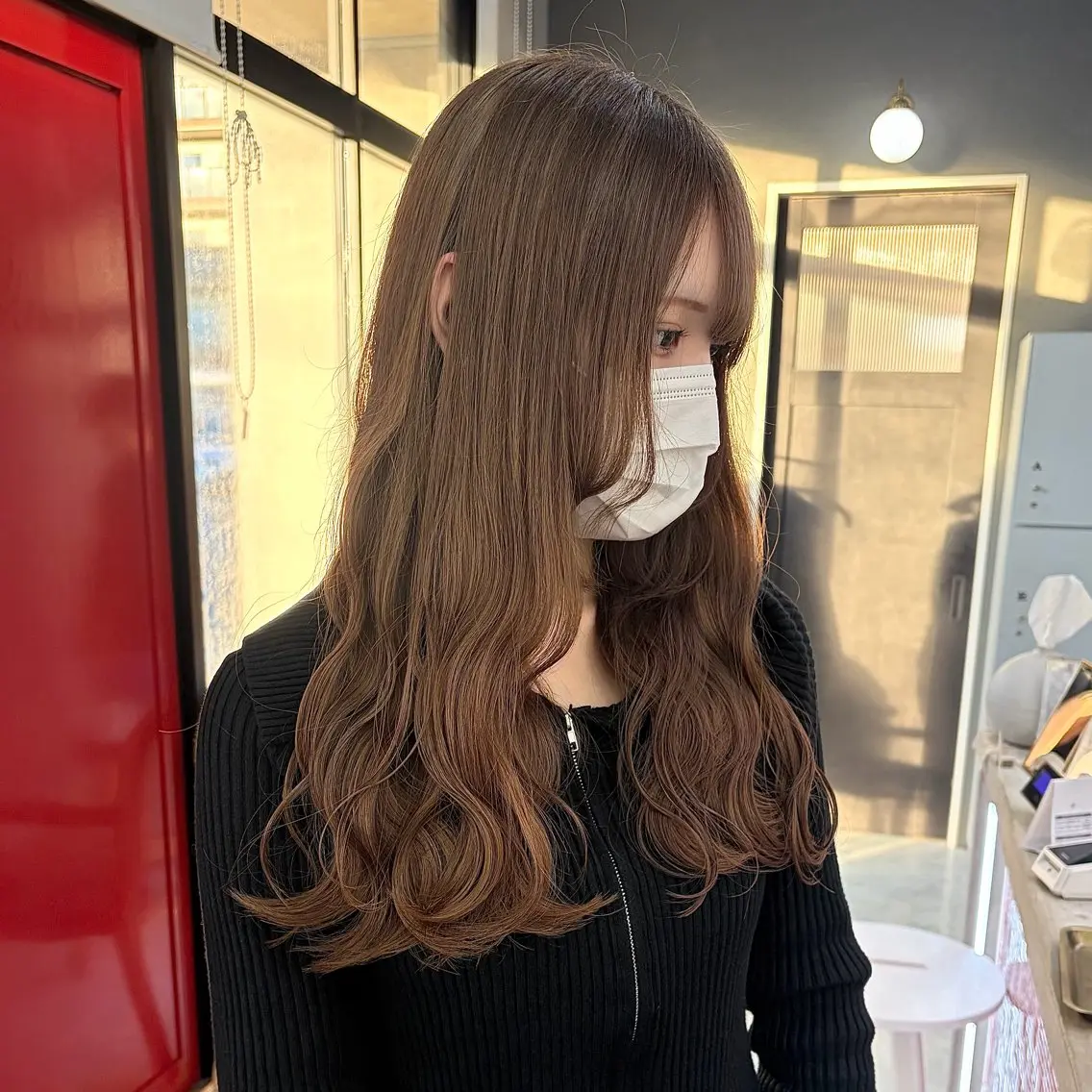 ロング カラー カット ヘアカラー トリートメント sato mizukiのヘアスタイル