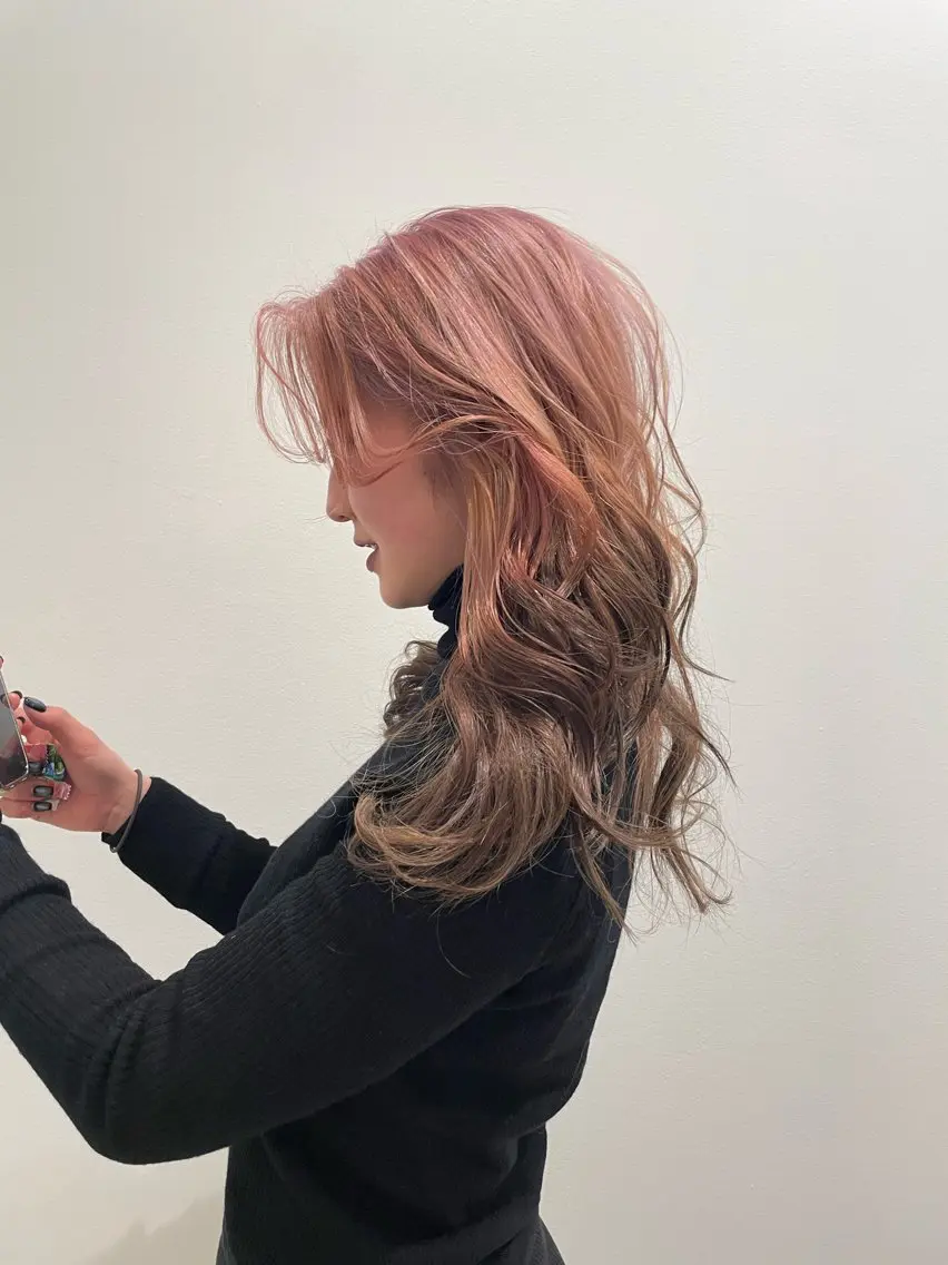 ロング カラー ヘアカラー トリートメント 心斎橋 美髪職人　近江のヘアスタイル