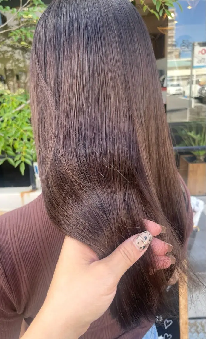 ロング カット 縮毛矯正 トリートメント ショート×髪質改善 西梅田Kaiのヘアスタイル