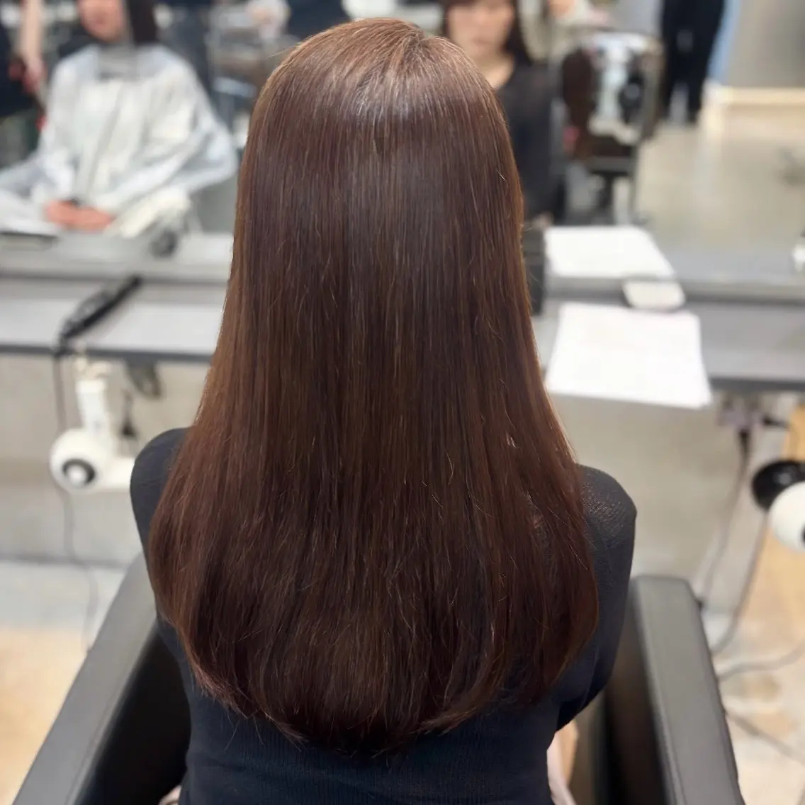【ツヤNO.1⭐️🩵】クオライン縮毛矯正+カット(メンテナンス不可)+2STEPトリートメント✂️の写真