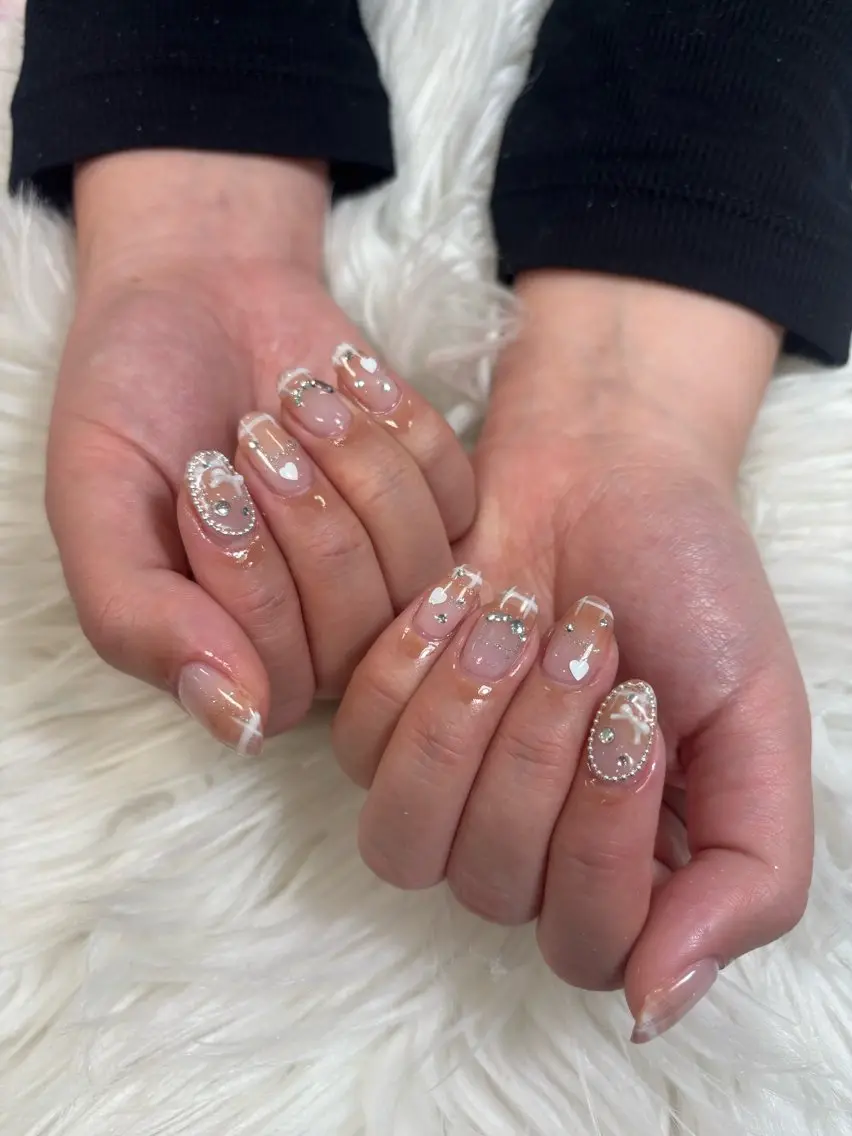 ネイル ハンドネイル Azusa🩵 ネイル💅🏻南森町のネイルデザイン