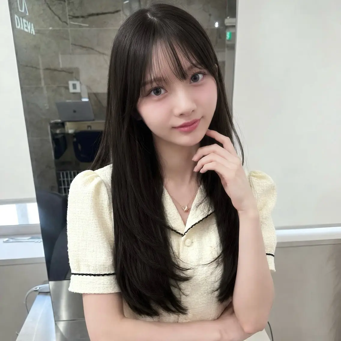 ロング カラー カット ヘアカラー トリートメント 🎀レイヤー×透明感 ×髪質改善🎀米田のヘアスタイル