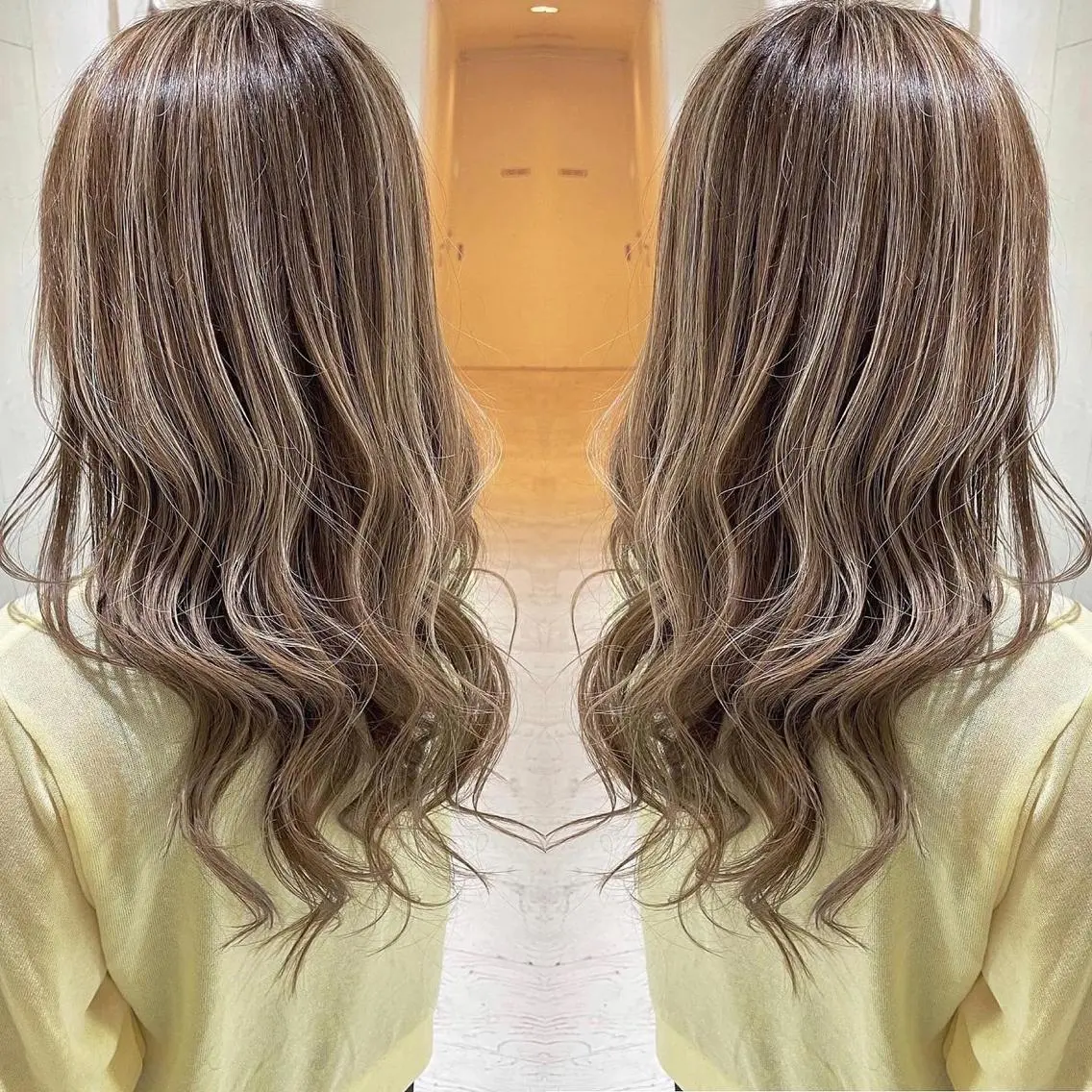セミロング カラー アッシュ ベージュカラー ハイライトカラー ミルキーベージュ 外国人風カラー ヘアカラー トリートメント 河合秀明/ショート /ボブ/レイヤーのヘアスタイル