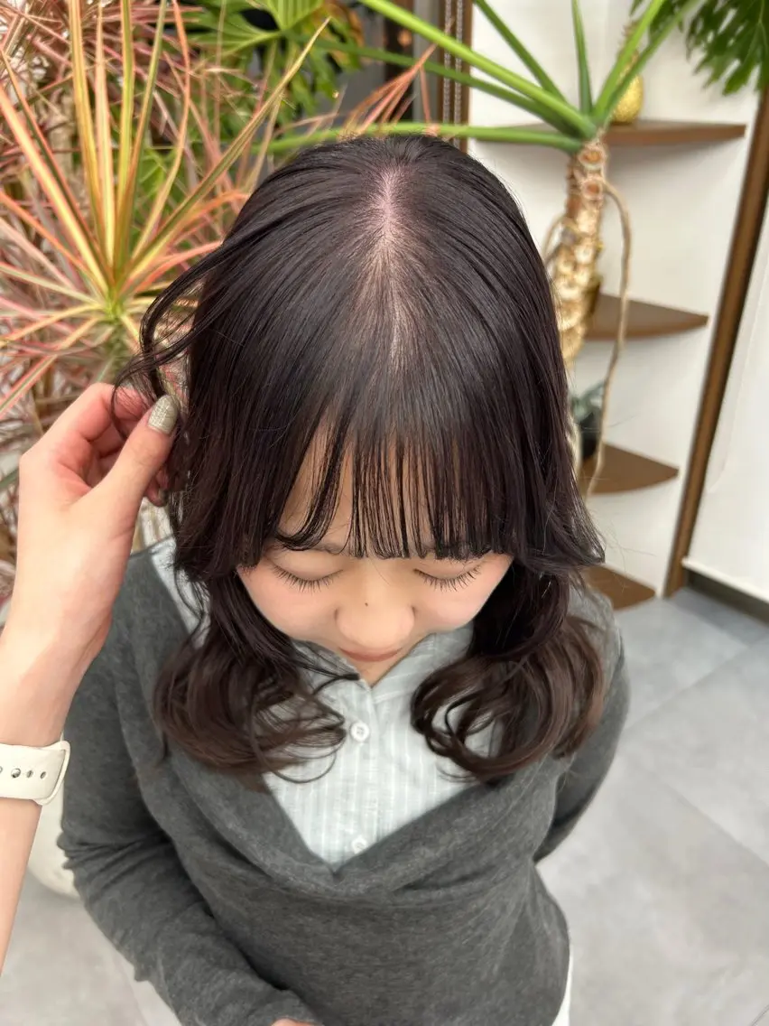 セミロング カラー カット ヘアカラー トリートメント 田村 雪華のヘアスタイル