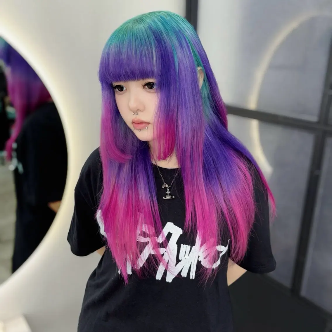 ロング カラー ヘアカラー Ren. 🦋デザインカラーのヘアスタイル