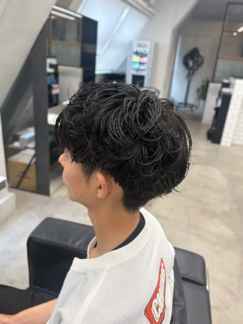 パーマ メンズ メンズパーマ カット パーマ 💗韓国ヘア/髪質改 善💗若菜あいこのヘアスタイル