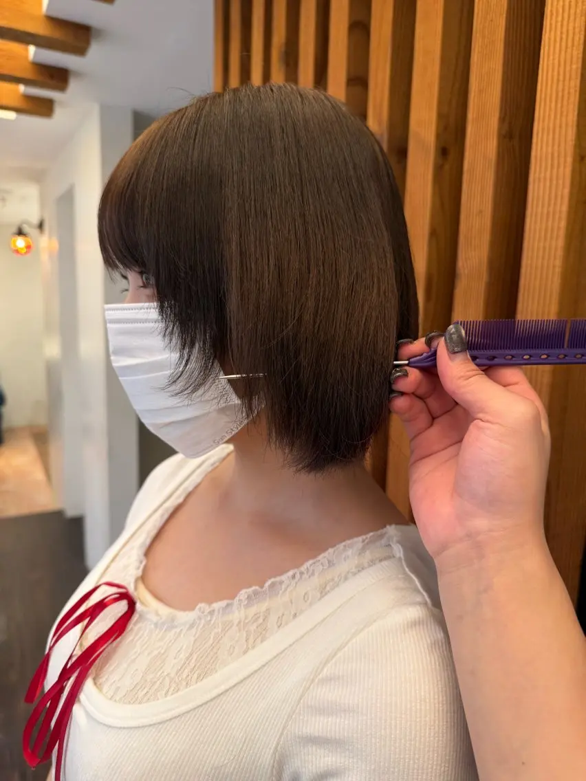 ミディアム ヘアカラー トリートメント ヘッドスパ パーマ無料モデル様 募集中💖ゆりのヘアスタイル