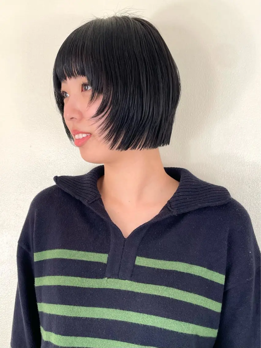 ショート レイヤーカット 石川玲菜/ ボブ/銀座のヘアスタイル