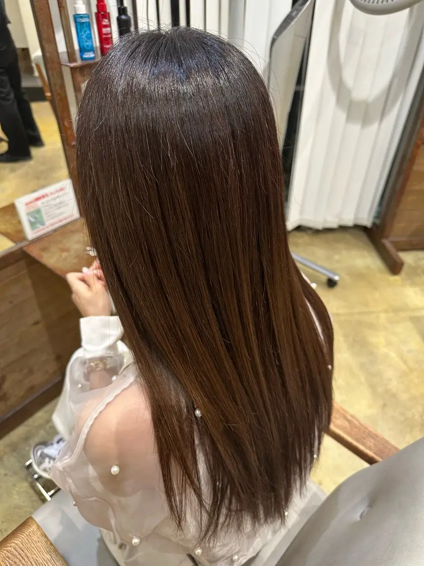 ロング トリートメント 酸性ストレート 酒徳 唯斗のヘアスタイル
