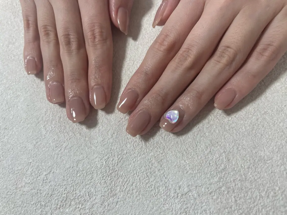 ネイル ジェルネイル メンズネイル ワンカラーネイル パラジェル 春ネイル kiki nail たまプラーザのネイルデザイン