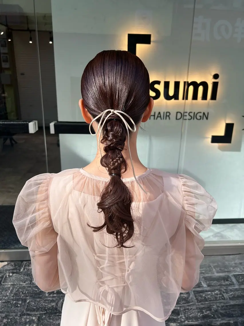 セミロング カラー ヘアアレンジ 「sumi」 AMIのヘアスタイル