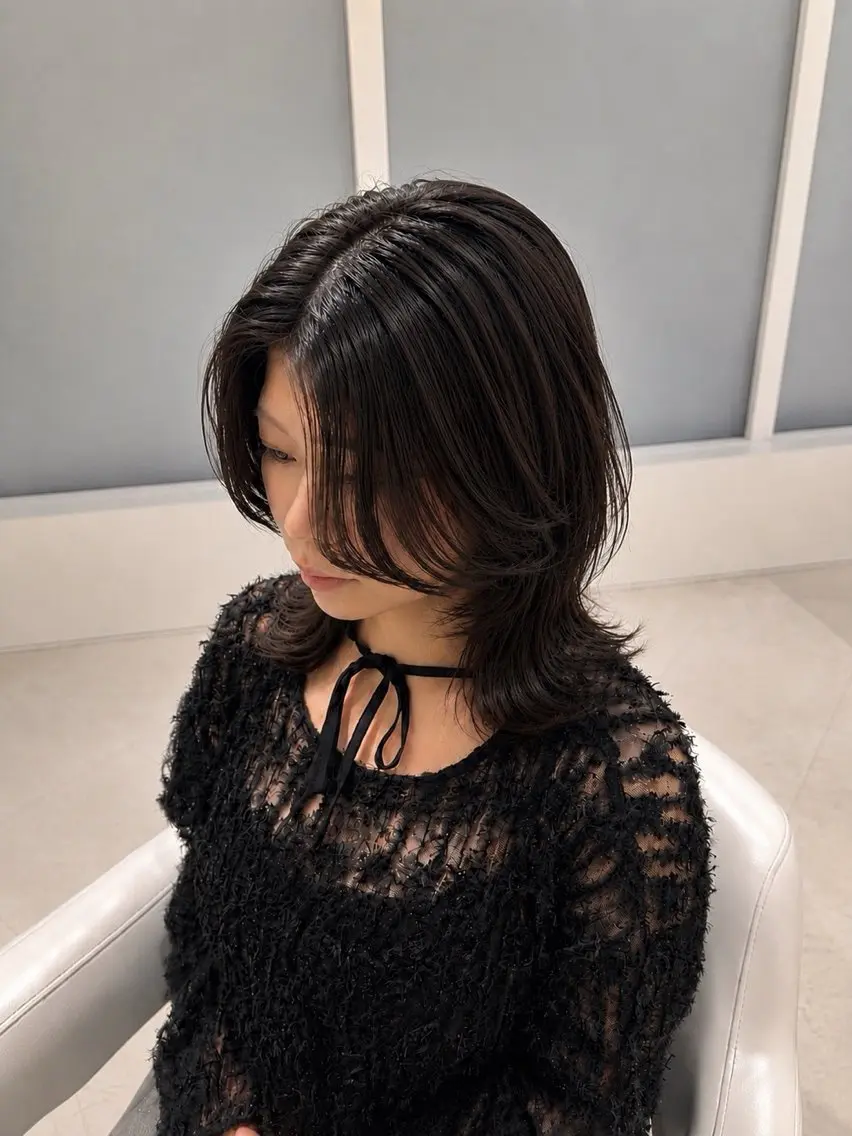 ミディアム 顔周りカット レイヤーカット カット トリートメント 💎似合わせ× 美髪矯正💎haruのヘアスタイル