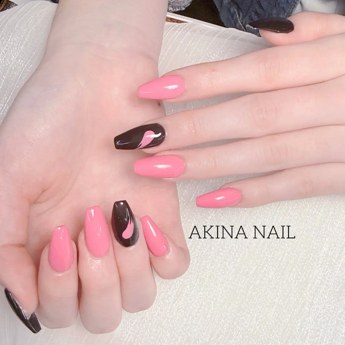 セミロング ハンドネイル Akina Nail 亀戸のネイルデザイン