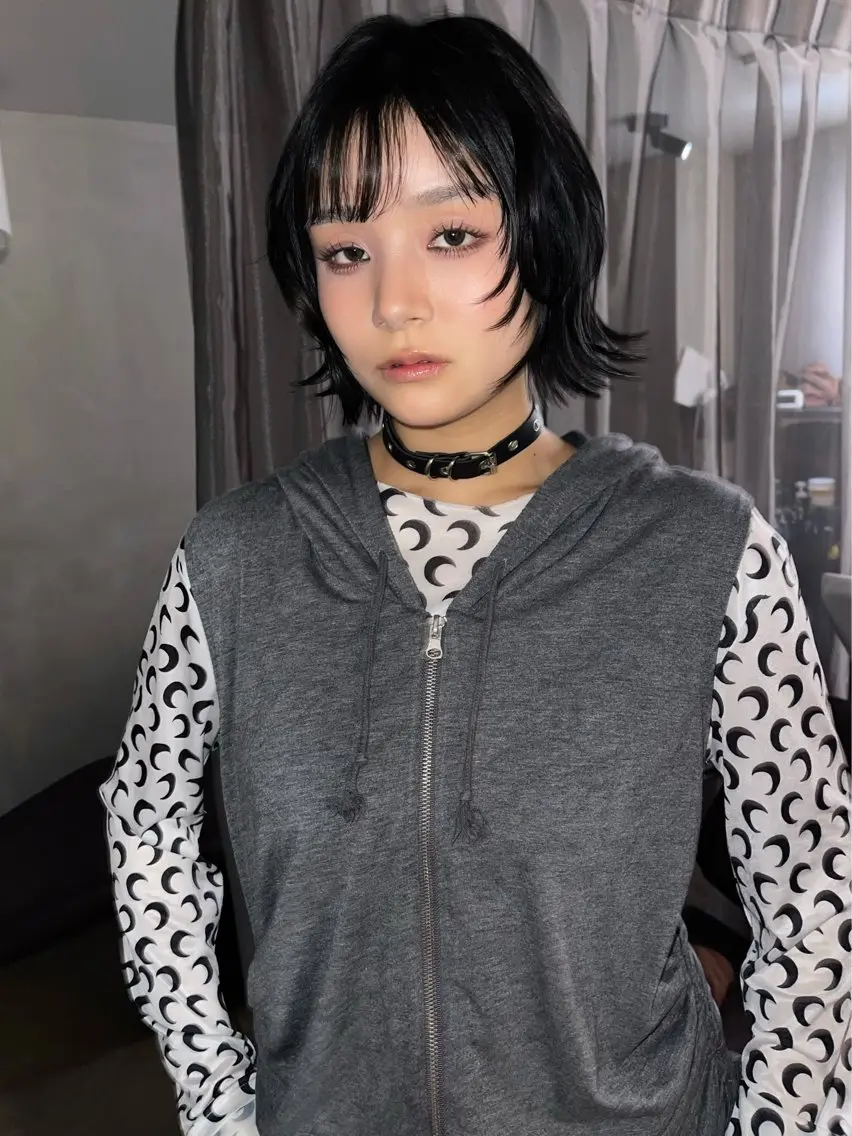 ミディアム カット 原田 朱里のヘアスタイル