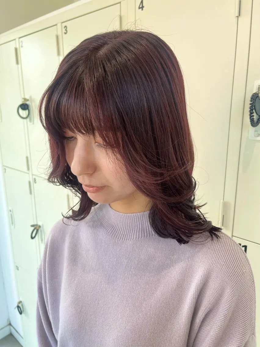 ミディアム カラー ピンクカラー バイオレットカラー 🎀Yamasaki Yui🎀のヘアスタイル