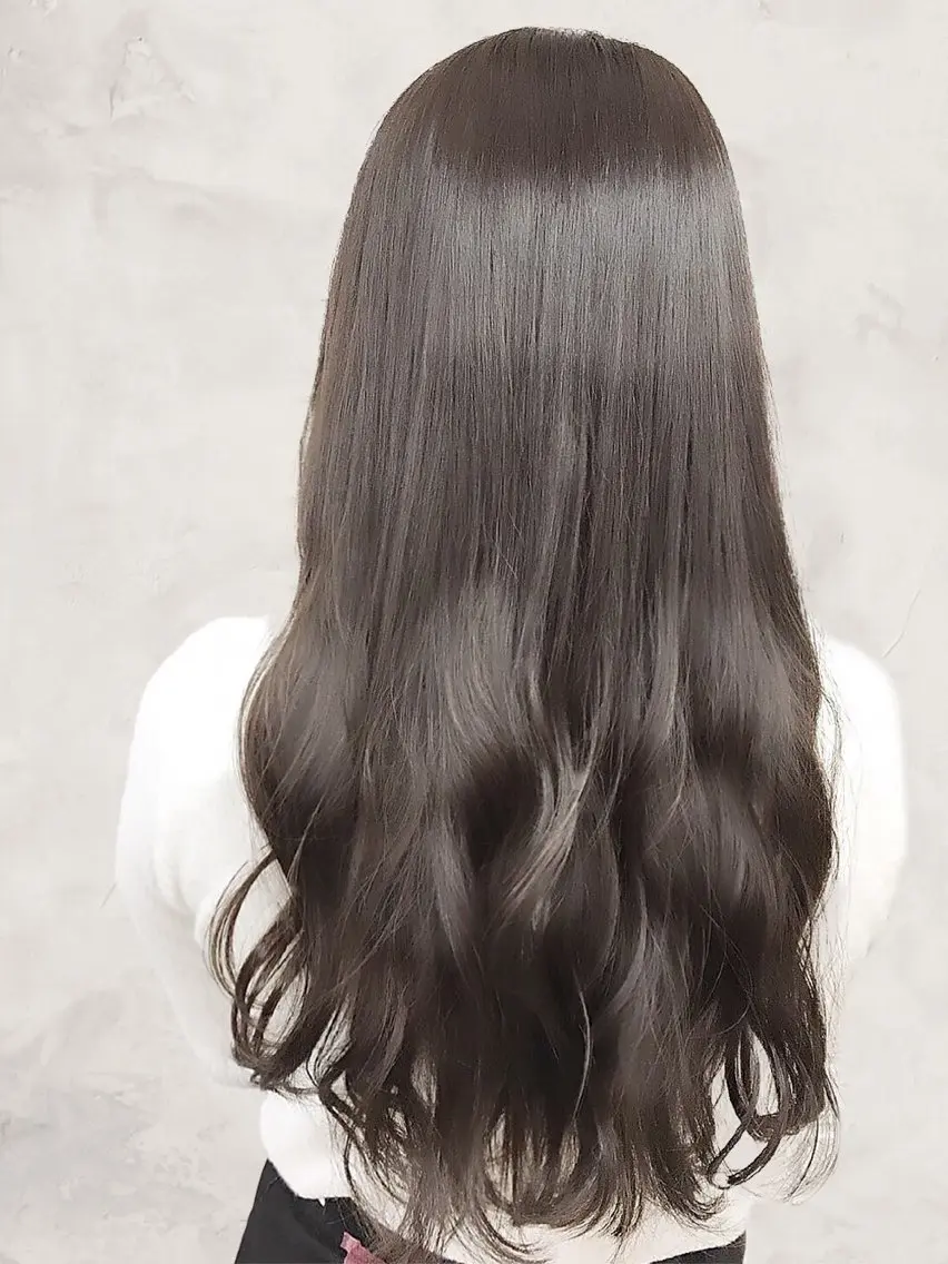 ロング カット ヘアカラー トリートメント 縮毛矯正×髪質改善× 艶髪カラー 小笠原躍のヘアスタイル