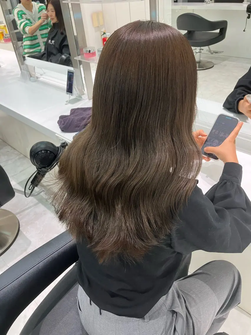 ロング カラー ヘアアレンジ 💓色落ちまで綺麗な 垢抜けカラー💓のヘアスタイル