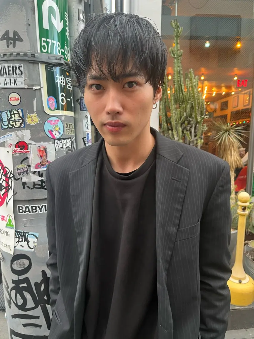 メンズ マッシュウルフ マッシュ メンズショート メンズウルフカット ウルフカット レイヤーカット\ウル フ　chinatsuのヘアスタイル