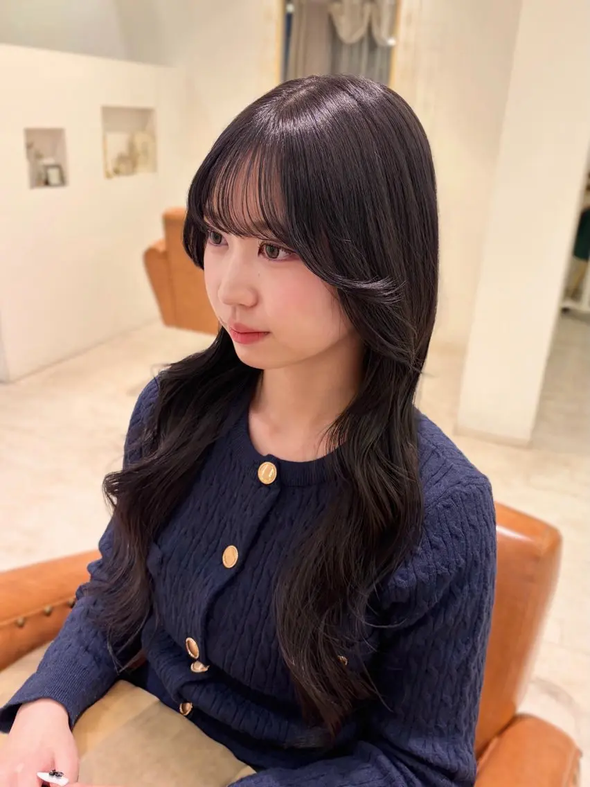 ロング カラー ラベンダーカラー ラベンダーグレー ヘアカラー トリートメント asuka‪‪‎🤍 Lita 4Fのヘアスタイル