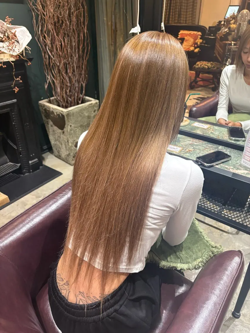 人毛ハイライト風エクステ20本💫👩🏼❤️💋👨🏽の写真