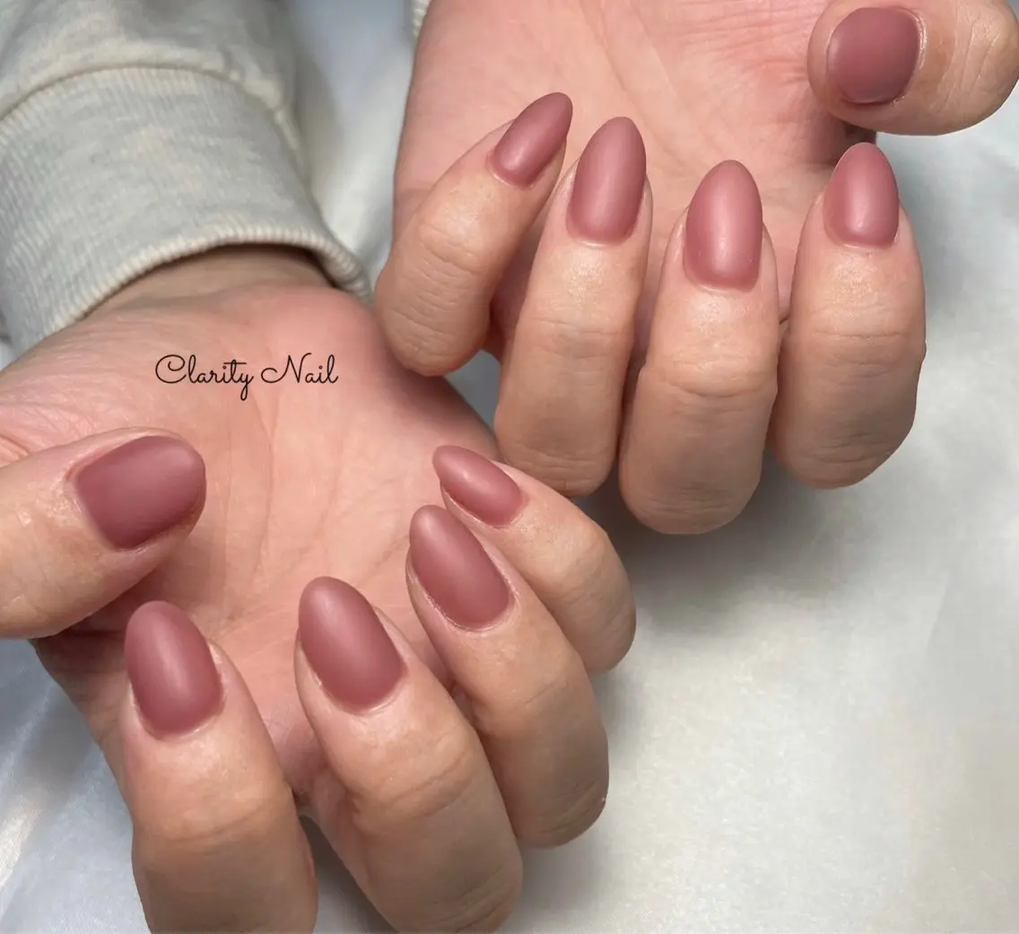ネイル マットネイル ワンカラーネイル ハンドネイル Clarity Nailのネイルデザイン
