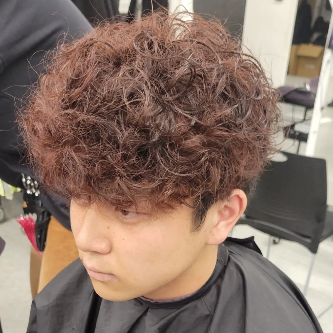 ロング ヘアアレンジ メンズ カラー ブラウンカラー 透明感カラー オレンジ ピンクカラー ロング 銀座/ショート/ メンズ/HINOKIのヘアスタイル