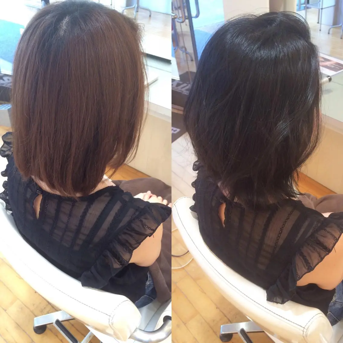 ショート ミディアム カラー ダークグレー イルミナカラー タジマ ヤスヒサのヘアスタイル