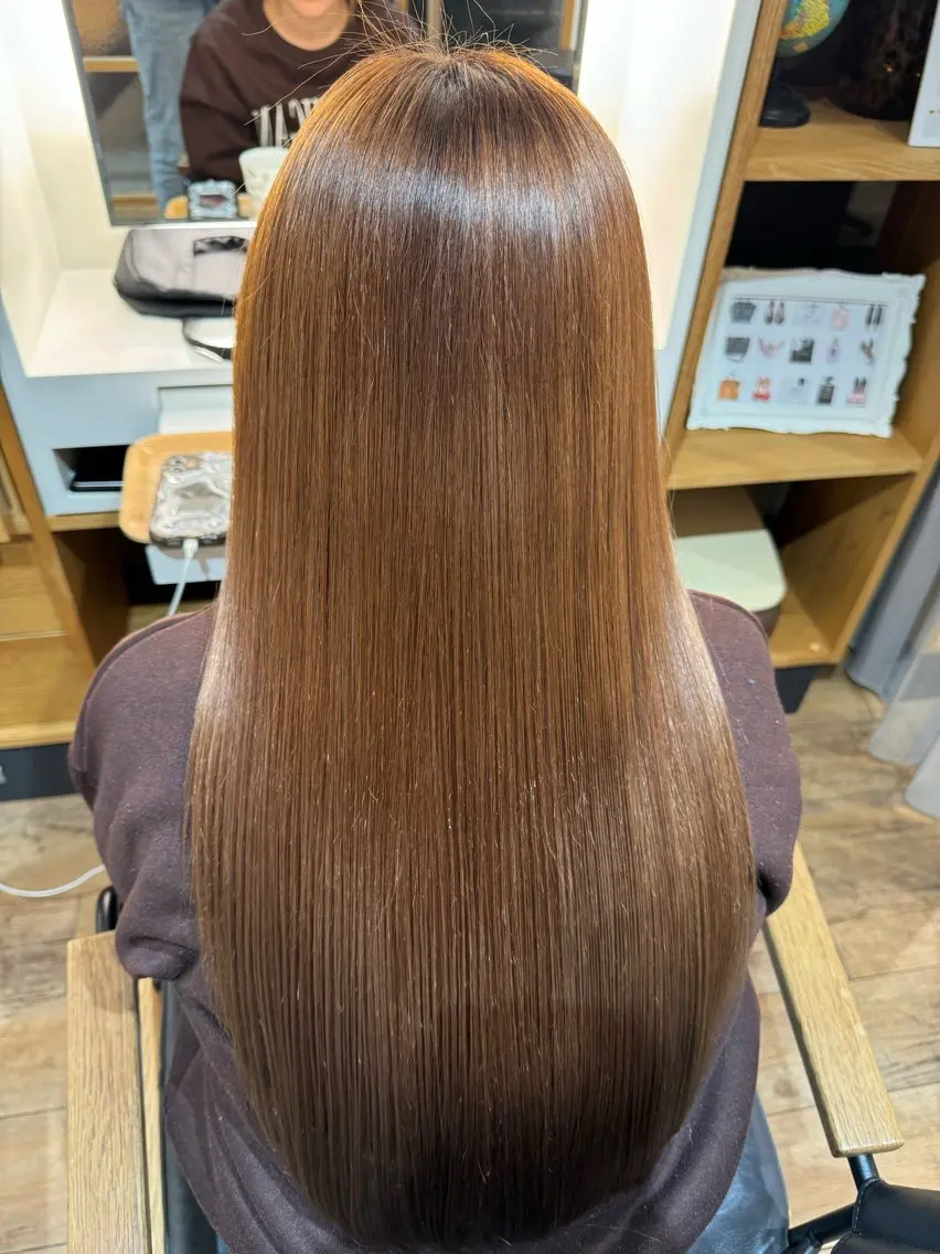 パーマ ヘアカラー トリートメント カラー/ストレート 🕊‎佐藤友奈‎🤍のヘアスタイル