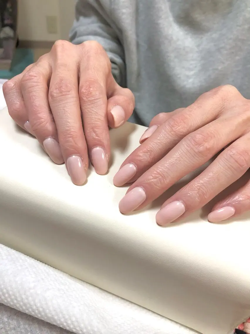 ネイル ワンカラーネイル ホワイト ハンドネイル salon *meehoのネイルデザイン