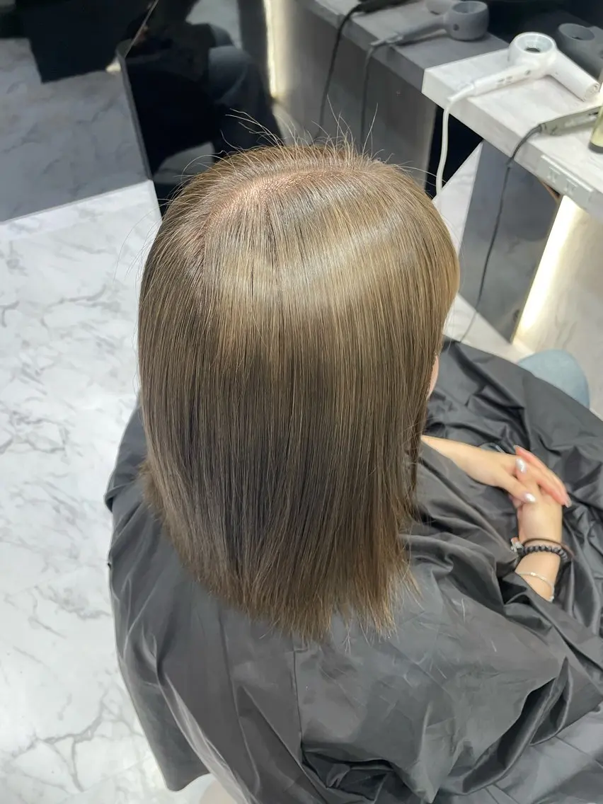 ミディアム カラー ヘアカラー TheEct Q'n ໒꒱· ﾟななこのヘアスタイル