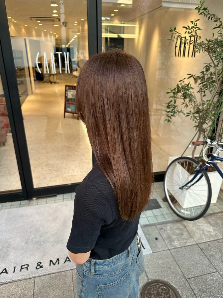 ロング カラー カット ヘアカラー 縮毛矯正/髪質改善 EARTH髙橋のヘアスタイル