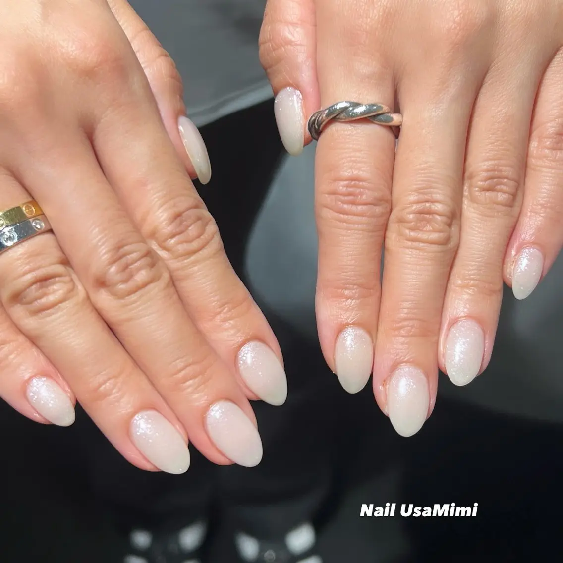 ネイル アートネイル ジェルネイル パラジェル ピンク ハンドネイル 本町ネイルNail UsaMimiのネイルデザイン