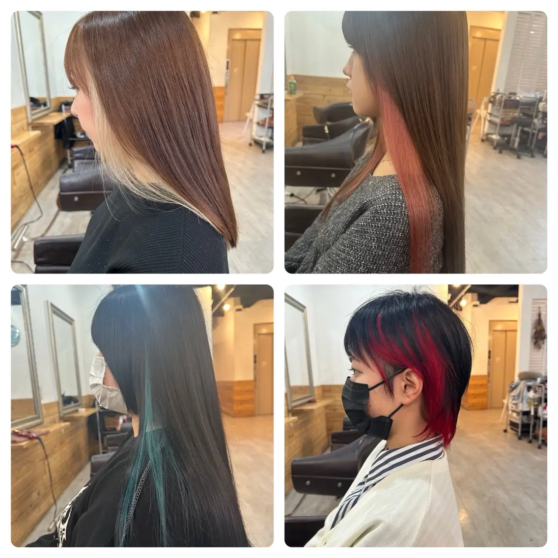 ミディアム カラー ヘアカラー トリートメント ヘアセット 髪質改善&ブリーチ 伊勢 祐一郎のヘアスタイル