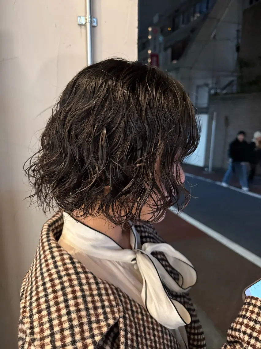 ショート パーマ パーマ/ボブ /レイヤー チヒロのヘアスタイル