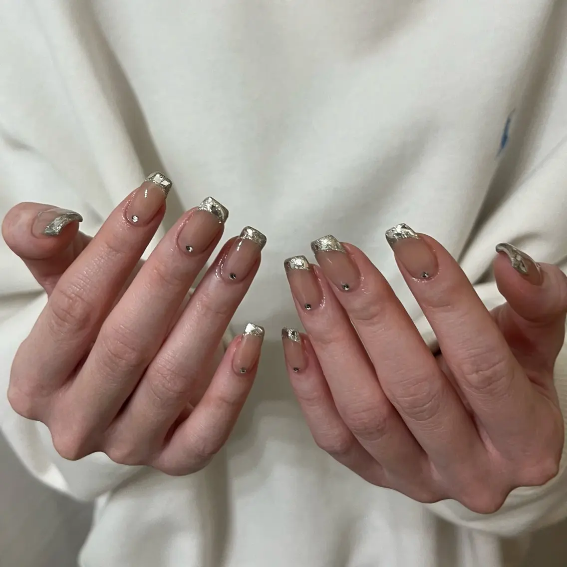 ネイル グリーン ハンドネイル vegh. nail/阿波座のネイルデザイン