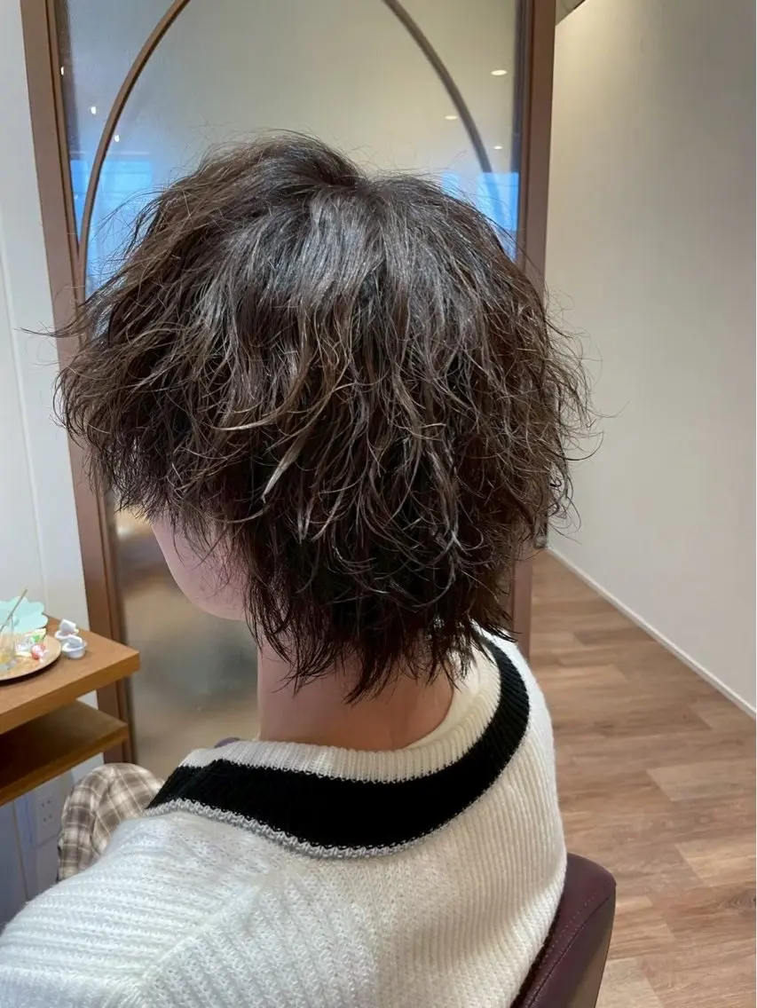 メンズカット＋ウルフパーマの写真