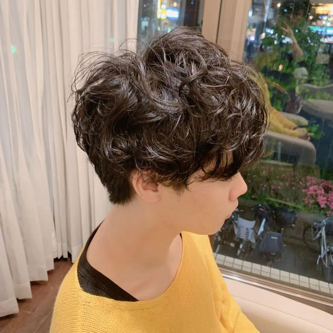 ショート パーマ メンズ 小顔/似合わせカット 杉山莉菜のヘアスタイル