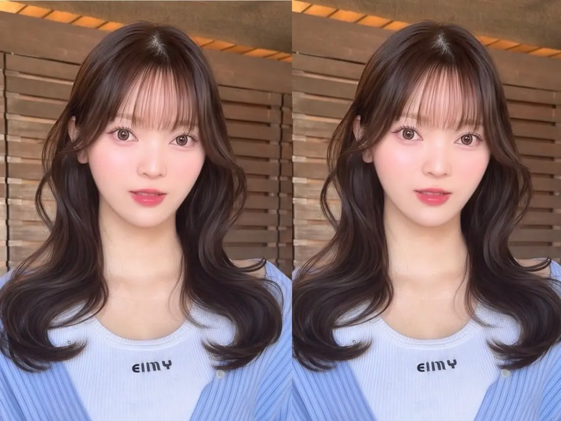 セミロング カット ヘアカラー トリートメント 似合わせ松本 容政のヘアスタイル