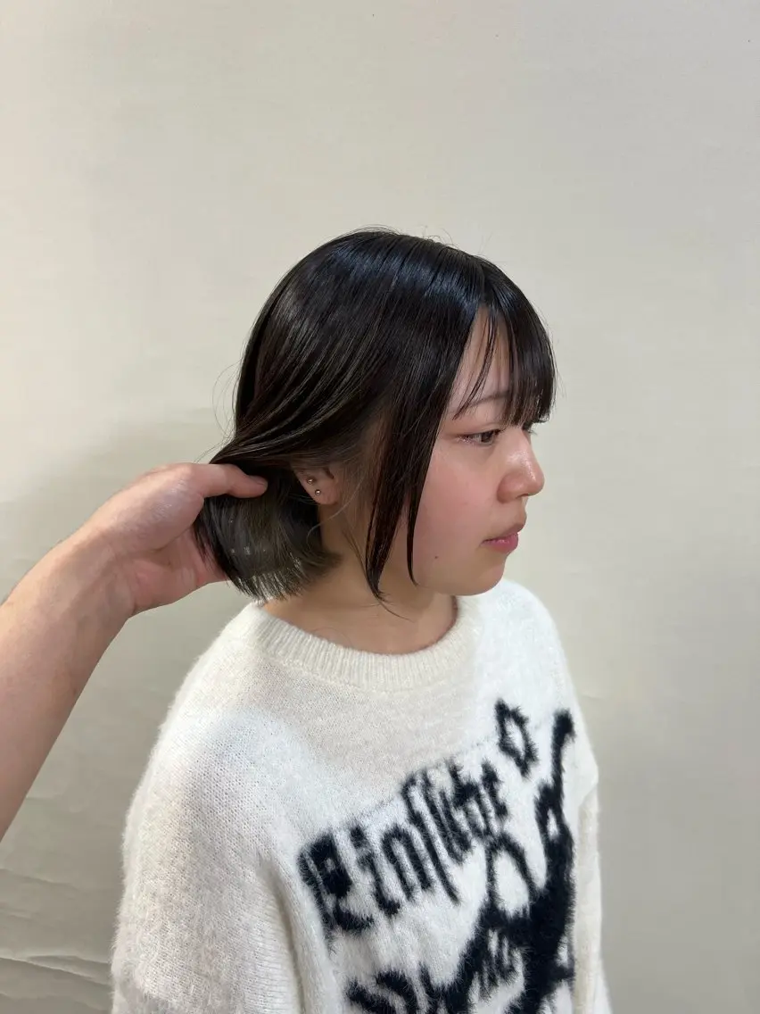 ミディアム カラー オオエ トア／カットモデルのヘアスタイル